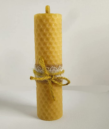 100% natural beeswax candle, 11 cm,...