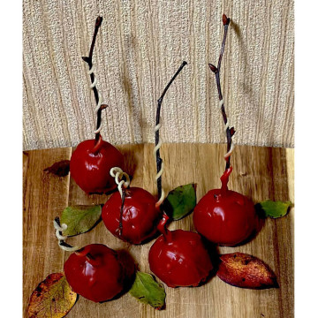 Candele decorative in cera d'api 100% pura "Mele Mature" 2