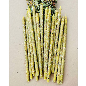 Handcrafted decorative candles made of pure beeswax,...