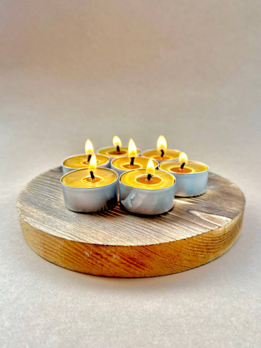 Bougies chauffe-plat en cire d’abeille alpine...