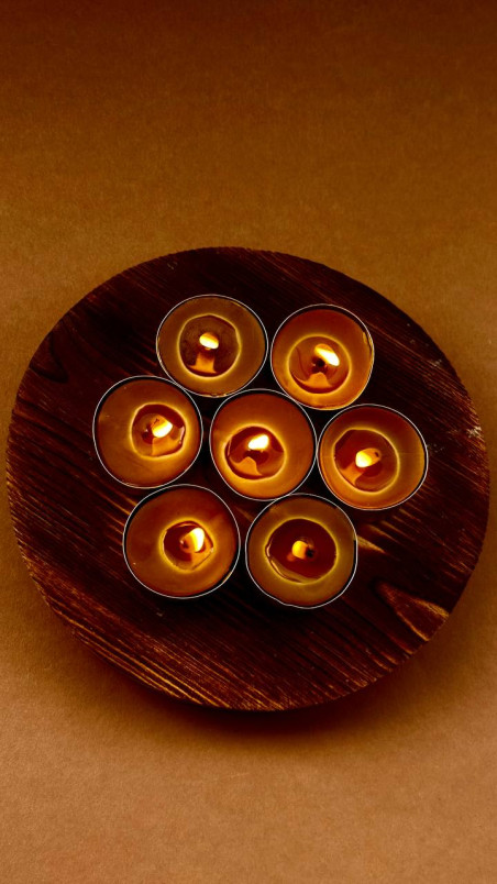 Velas de té de pura cera de abeja alpina: vertidas a mano, con aroma a miel, de larga duración