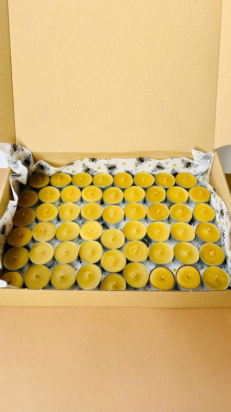 Bougies chauffe-plat en cire d’abeille alpine pure : coulées à la main, parfumées au miel, longue durée de combustion