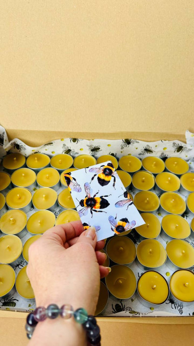 Pure Alpine Beeswax Tea Light Candles: Hand...