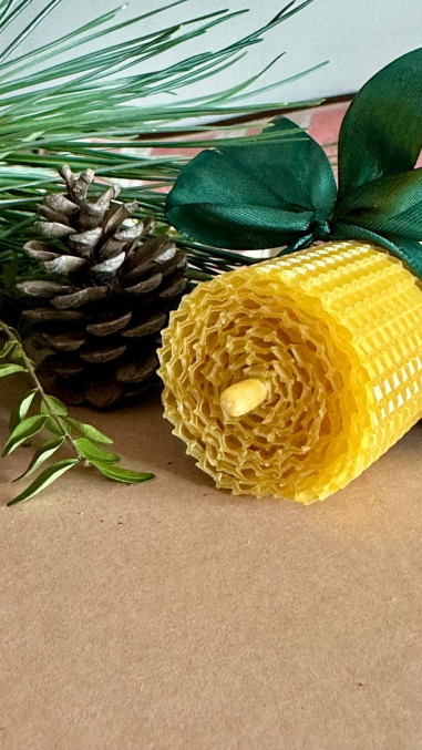 Свеча из 100% пчелиного воска, рулонная, 20×4,5...