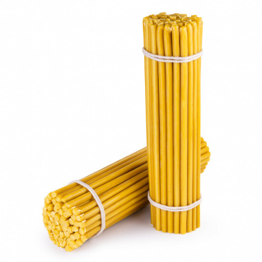 Gelbe Bienenwachs-Kirchenkerzen für den Altar –...