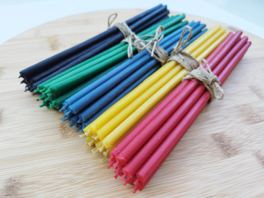 Pack of 50 Slovenian church beeswax candles,...