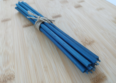 30 pieces Blue color Beeswax Taper...