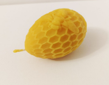 Vela decorativa de cera natural « Huevo de cera con una... 2