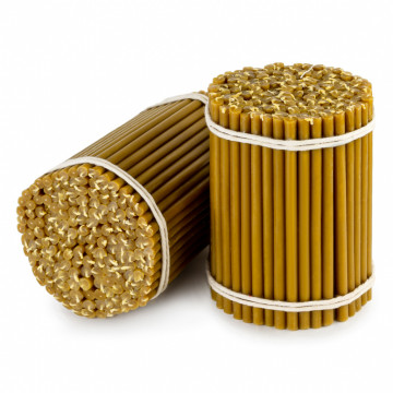 500 piezas de velas para iglesia de cera de abejas (17 cm...