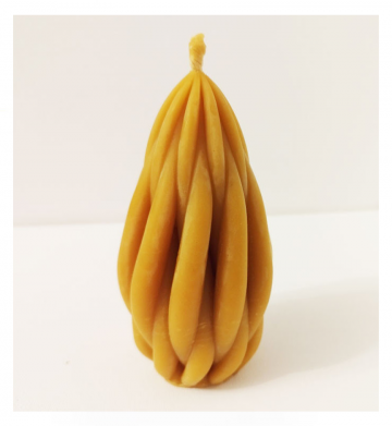 Dekorative Naturwachs-Kerze „Tropfen“.