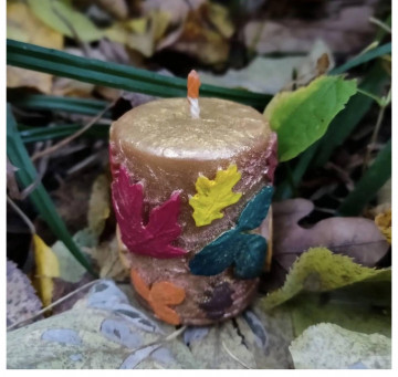 Vela decorativa de cera de abeja pura. El nombre de la...