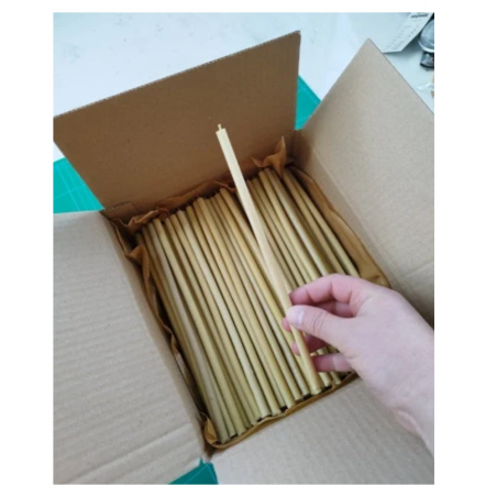 100 Stk (1,2 Kilogramm) Kirchenkerzen, 24 cm hoch (9,4 Zoll), 0,8 cm dick (0,31 Zoll).