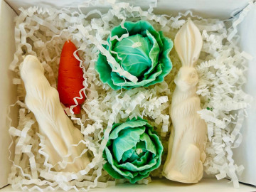 Set decorativo di candele in cera d'api « Conigli con... 2