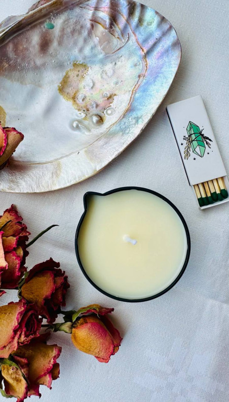 Bougie de massage au parfum de lavande (130 grammes)